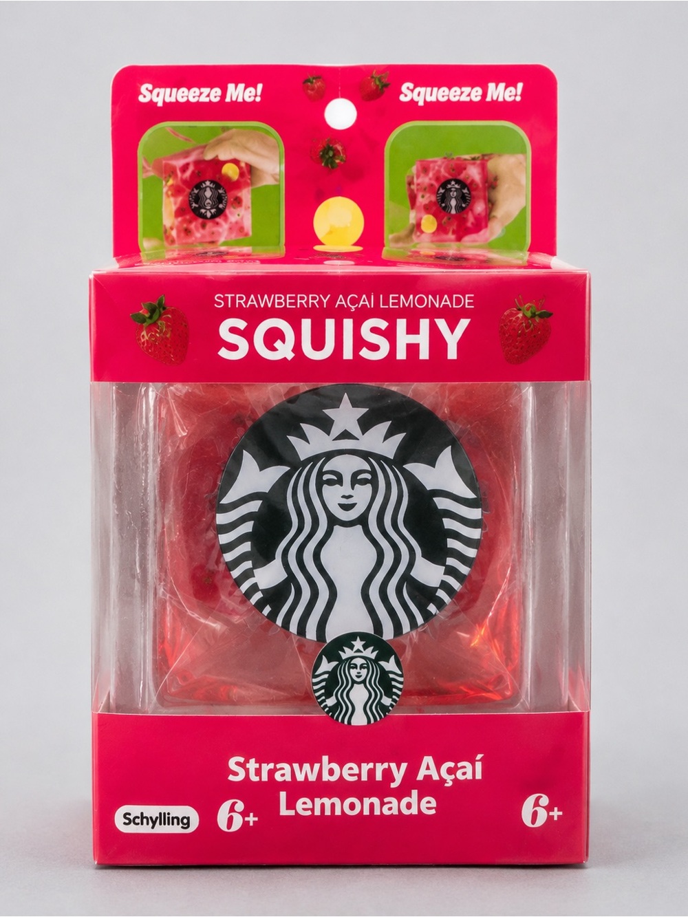 Starbucks Squishy Strawberry Açaí Lemonade Slow Rise Stress Toy New in Box
